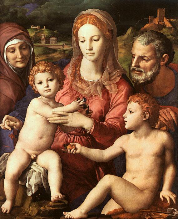 Agnolo Bronzino Holy Family with St.Anne and the Infant St.John